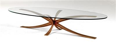 An oval couch table, designed by Michel Mangematin, - Design