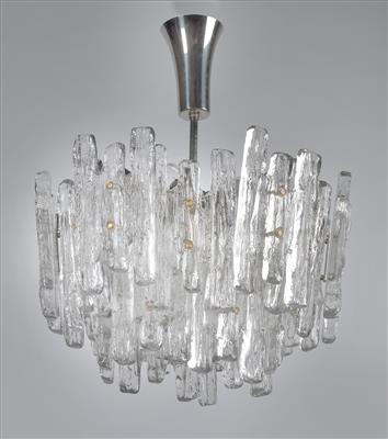 An “Ice Glass” chandelier, J. T. Kalmar, - Design