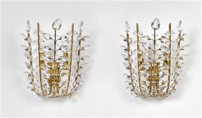 A pair of “Papageno” wall appliques, Model No. 3763, J. T. Kalmar, Vienna, - Design