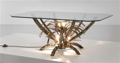Illuminated coffee table, Maison Jansen, - Design