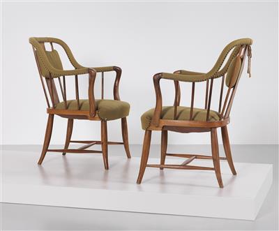 Two armchairs, designed by Josef Frank, - Design