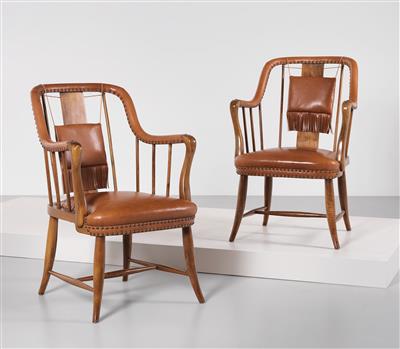 Two armchairs, designed by Josef Frank, - Design