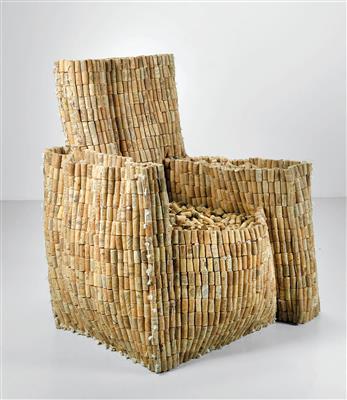 A cork armchair, Model “Schüttungssessel”, designed and manufactured by Gabriel Wiese, - Design