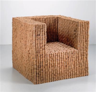 A rare cork chair, Model “K-9000”, designed and manufactured by Gabriel Wiese, - Design