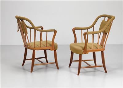 Zwei Armlehnstühle, Entwurf Josef Frank, - Design