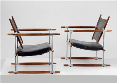 Two “Conical Stick”/“Stokke” armchairs, designed by Jens Harald Quistgaard, - Design