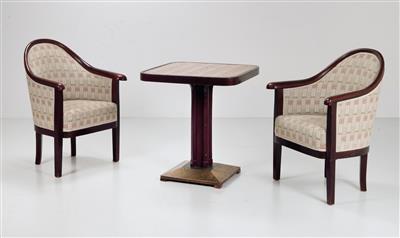Two fauteuils, Model No. 6544, designed by Otto Prutscher, - Design
