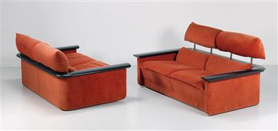 Two sofas from the “230” series, designed by Franco Perrotti, - Design