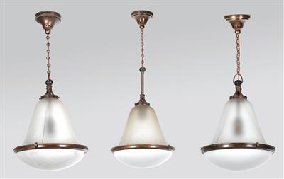 A set of three ceiling lights, Model 818M, - Design