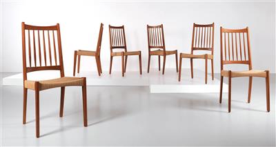 A set of six “Elhara” chairs, J. T. Kalmar, - Design