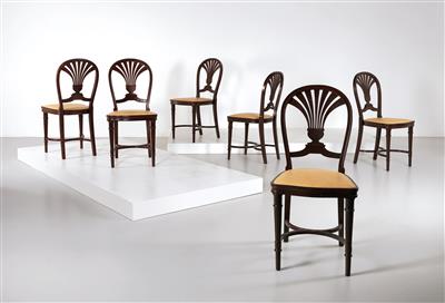 A set of six chairs, Model No. 702, - Design