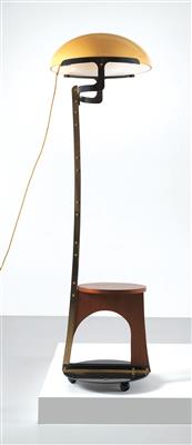 An unique floor lamp, Model E., designed by Luigi Blau* 1989, - Design