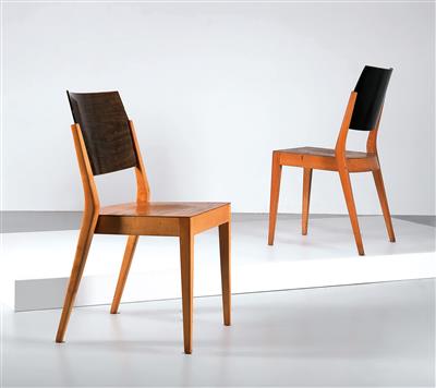 Two chairs, designed by Karl Schwanzer Vienna 1953, - Design