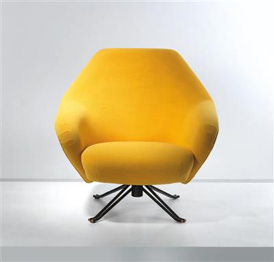 A swivel armchair, Model No. P 32, designed by Osvaldo Borsani in 1956, - Design