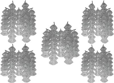 A set of five Pagoda wall appliques, J. T. Kalmar, Vienna, c. 1960, - Design