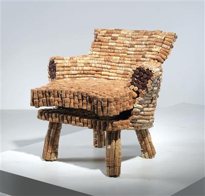 A rare Face cork chair, designed and manufactured by Gabriel Wiese in 2017, - Design