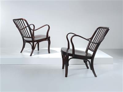 Two armchairs / fireside chairs, Model No. A 752, Vienna, c. 1930, - Design
