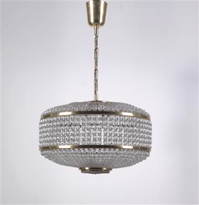 A basket chandelier / ceiling light, for J. & L. Lobmeyr, Vienna, c. 1960–70, - Design