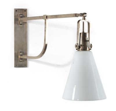 Seltene, funktionalistische Wandlampe, Entwurf Max Schumacher um 1920, - Design