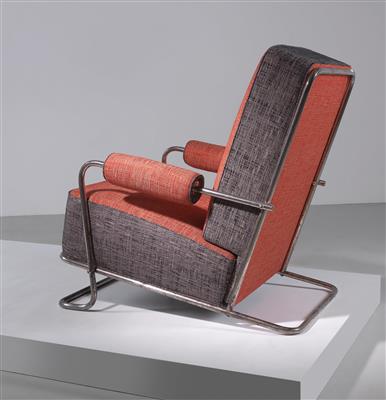 A rare tubular steel chair, Gottwald, Vienna/Prague, - Design