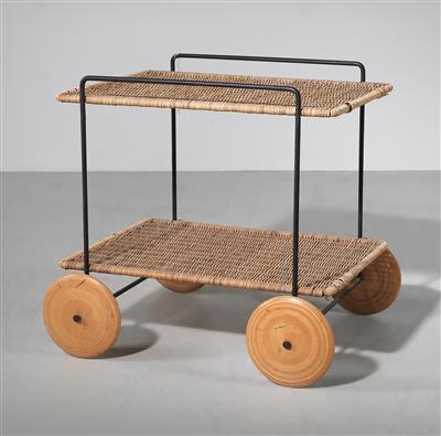 A serving trolley, Carl Auböck, Vienna, 1953, - Design