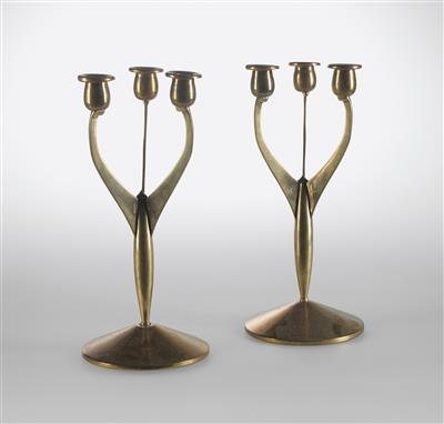 Two candelabra, designed by Paul Haustein c. 1904, - Design