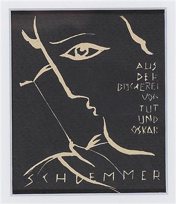 An ex libris: from the library of Tut and Oskar Schlemmer, - Design