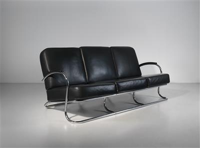 A rare tubular steel sofa mod. no. 394–3, designed by Wolfgang Hoffmann - Design