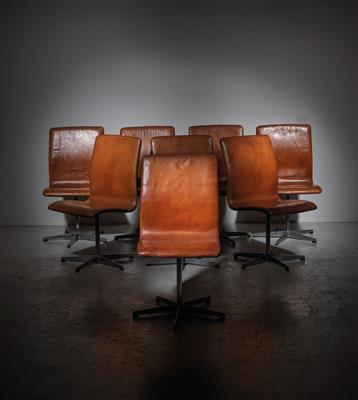 Satz von acht Oxford Sesseln, Entwurf Arne Jacobsen - Design