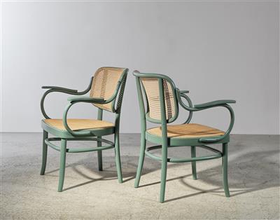 Two armchairs, mod. A 283F, desigend by Gustav Adolf Schneck - Design