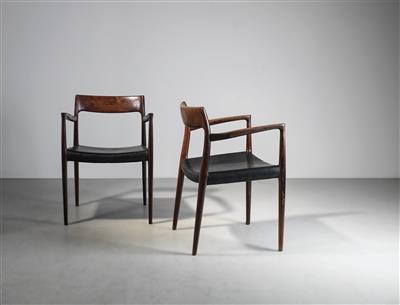 Two armchairs model 57, designed by Niels O. Møller - Design