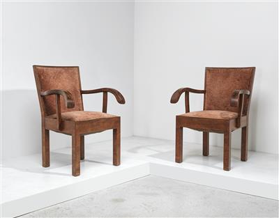 Two Armchairs, designed by Max Fellerer, - Design
