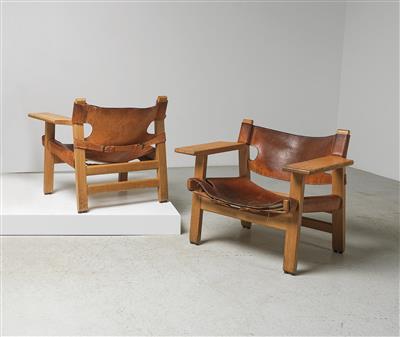 Zwei "Spanish Chairs" Mod. 2226, Entwurf Børge Mogensen, - Design