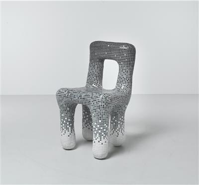 A Gradient Tiles Chair Prototype, designed and manufactured by Philipp Aduatz - Design
