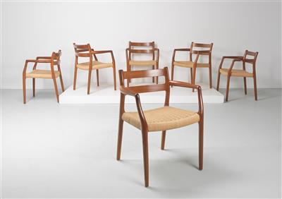 A Set of Six Chairs Model 67, designed by Niels O. Møller - Design
