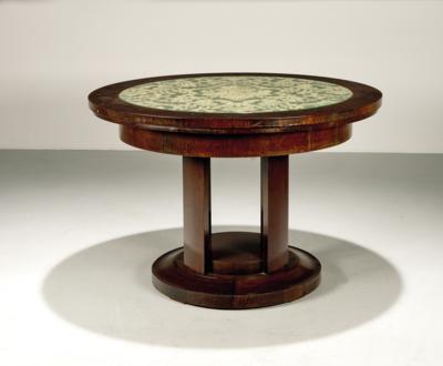 Adolf Loos, a round table, designed in 1915–16, known from the house of Willibald Duschnitz, Vienna XIX, Weimarer Straße 67 (formerly Carl-Ludwig-Straße 73) - Design
