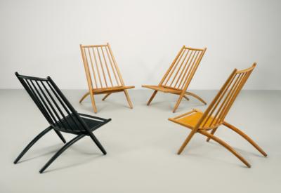 A set of four “Congo” lounge chairs, designed by Ilmari Tapiovaara, - Design