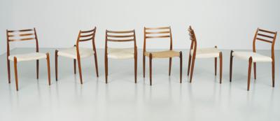 Satz von sechs Stühlen Mod. 78, Entwurf Niels O. Möller - Design