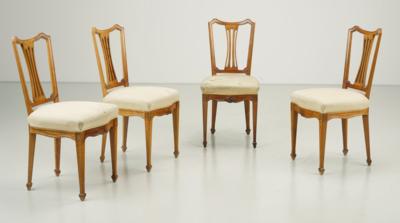 A set of four chairs from the 1980s for Friedrich Otto Schmidt, Vienna, - Design