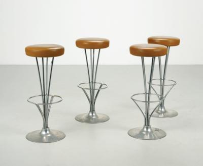 A set of four bar stools, designed by Piet Hein, - Design
