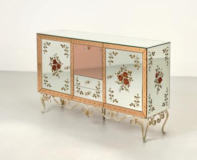 A large mirror chest / sideboard, France c. 1970 / 1980, - Design