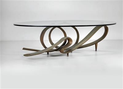 A unique “Nastro” (“Ribbon”) couch table, designed by Giacomo Manzù - Design First