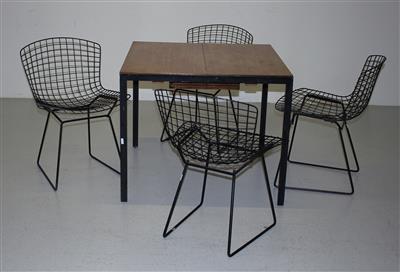 Essgruppe: Satz von vier Wire Chairs Modell 420, - Interior Design