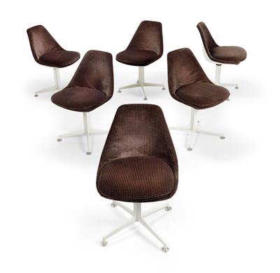 Satz von sechs Stühlen Modell 115, Entwurf Maurice Burke - Design 4 X-Mas