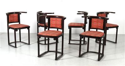 Satz von sechs Stühlen (Variante des "Fledermaus"Modells), - Interior Design
