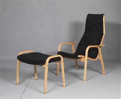 Armlehnsessel Mod. Lamino mit Fußhocker, Entwurf Yngve Ekström (1913-1988) - Take a seat