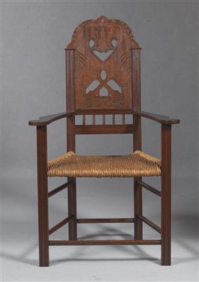 Armlehnstuhl Mod. Nr. 4, später Nr. 604, Motiv Pferdekopf, Entwurf Heinrich Vogeler (1872-1942) - Take a seat