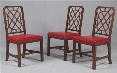Satz von drei ausgefallenen Stühlen, Entwurf John A. Campbell (1878-1947) - Take a seat