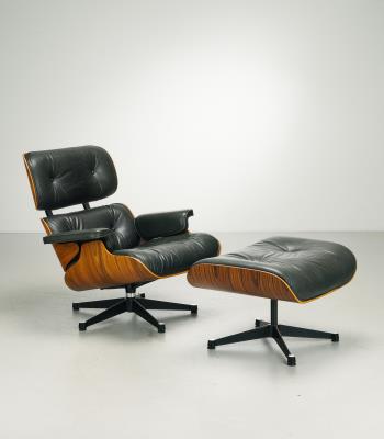 Lounge Chair Mod. 670 mit Ottomane Mod. 671, Entwurf Charles  &  Ray Eames - Design