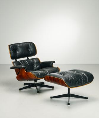 Lounge Chair Mod. 670 mit Ottomane Mod. 671, Entwurf Charles  &  Ray Eames - Design